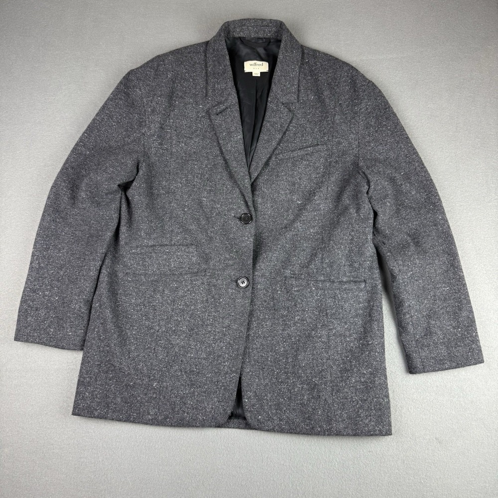 Wilfred Aritzia‎ Wool Blazer Sport Coat Jacket Size 6 Dark Gray